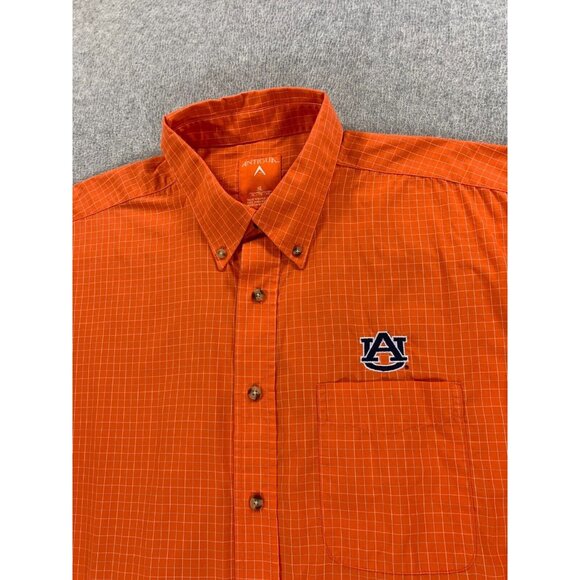 Auburn Tigers Antigua Checked Long Sleeve Button Down Campus Shirt (Men's XL) - Picture 2 of 12